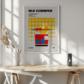 Old Fashioned Bauhaus Cocktail Poster