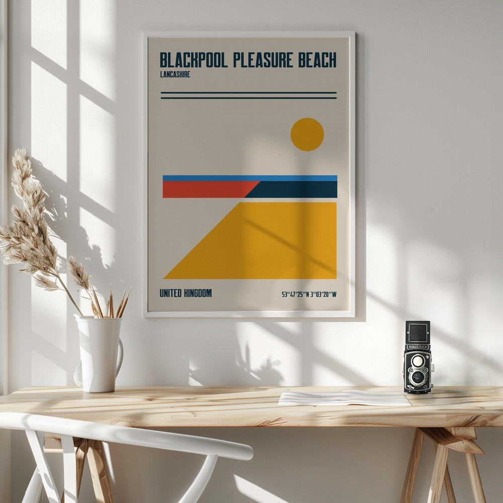 Blackpool Pleasure Beach Travel Poster Poster