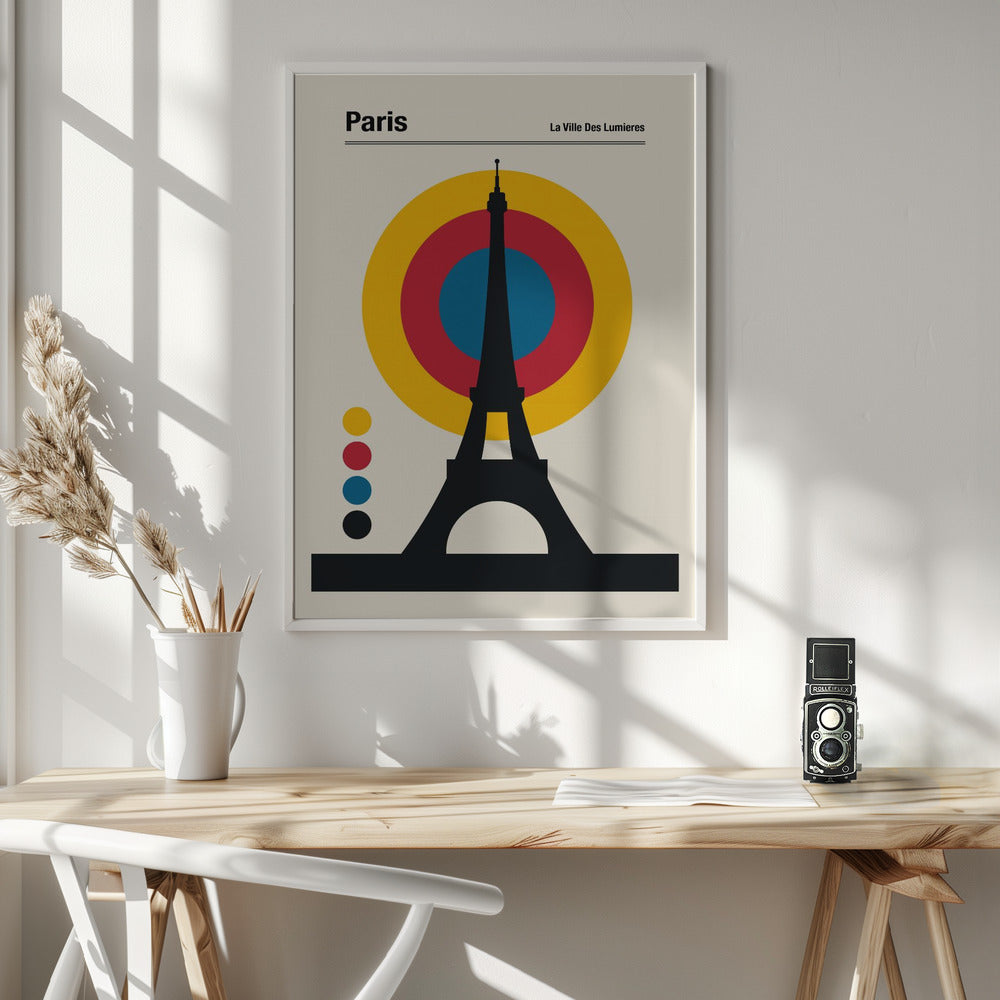 Paris Eiffel Tower Retro travel Print Poster