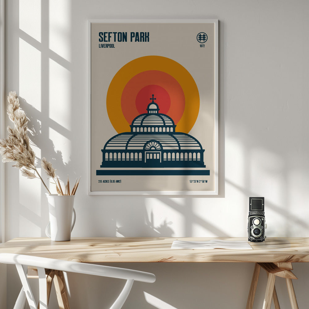 Sefton Park Palm House Travel Print Poster