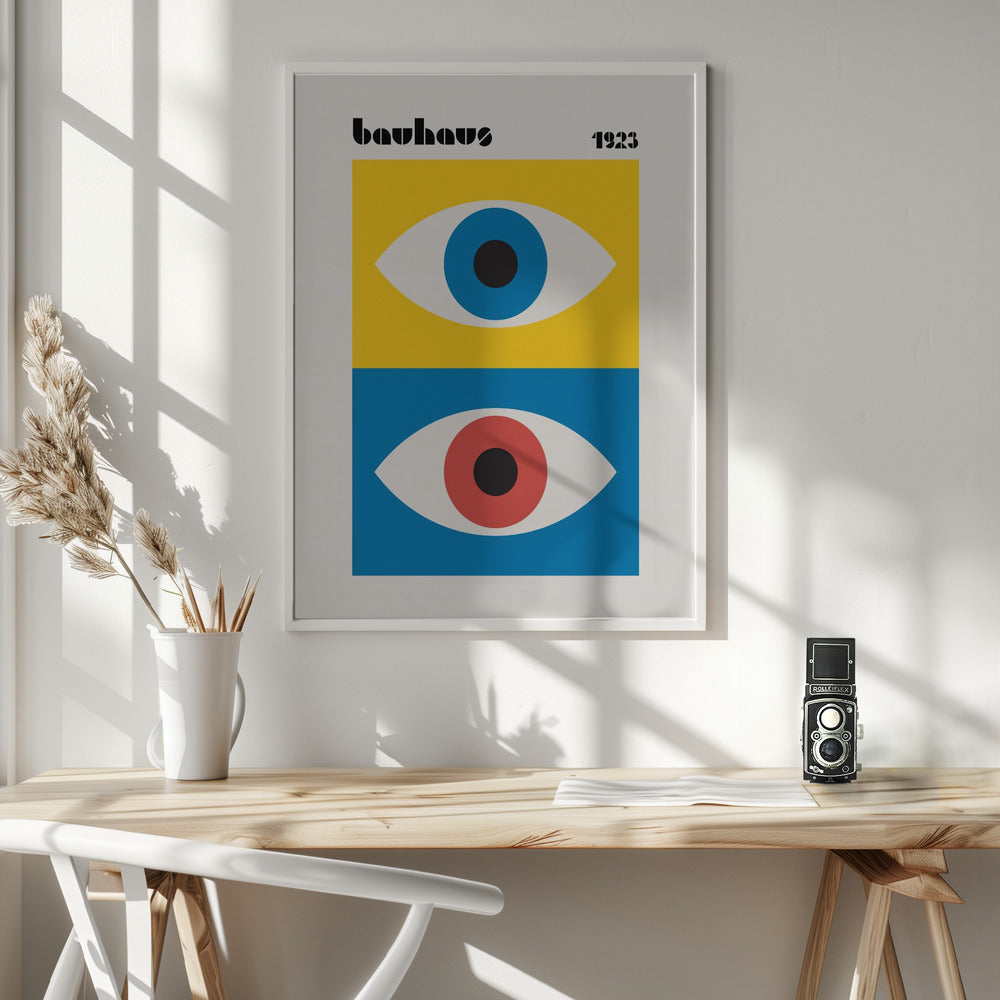 Bauhaus Eyes Abstract Poster