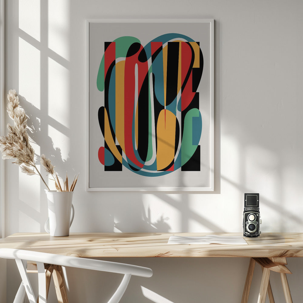 Love Abstract Design Poster