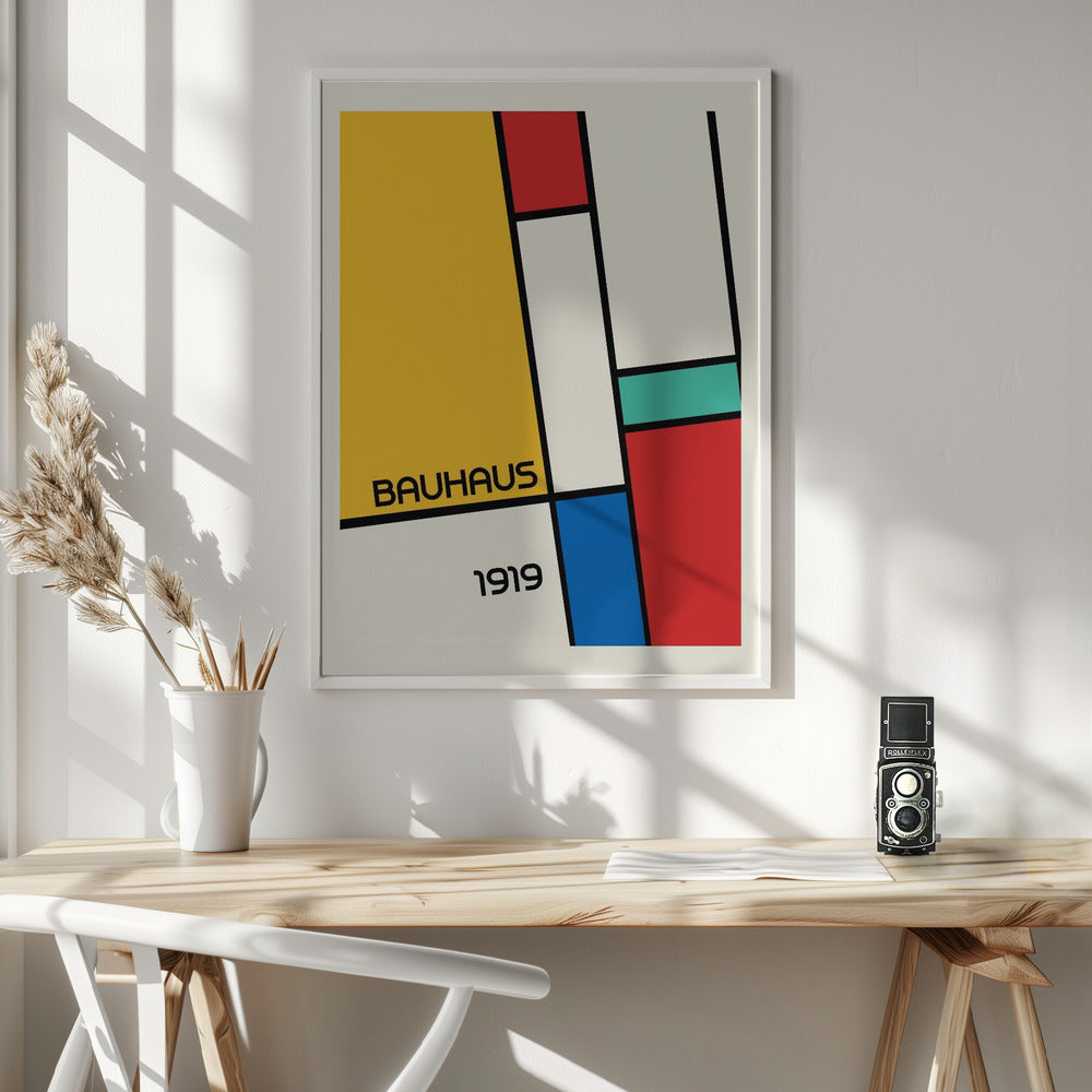 Bauhaus Geometric Design Retro Poster