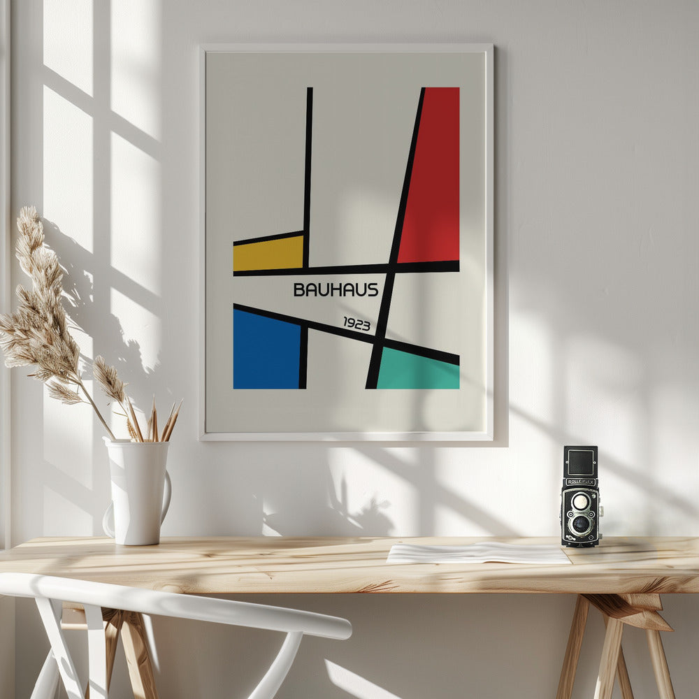 Bauhaus Geometric Design Retro Poster