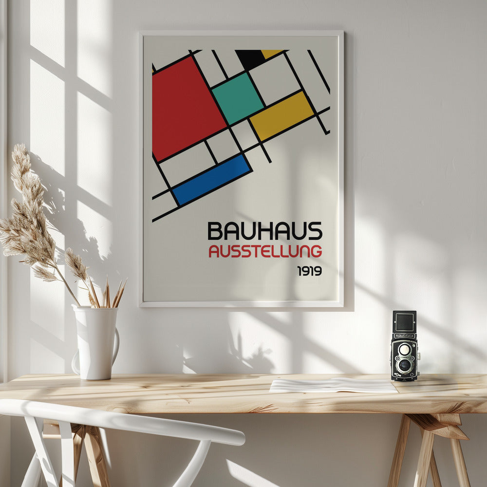 Bauhaus Geometric Design Retro Poster