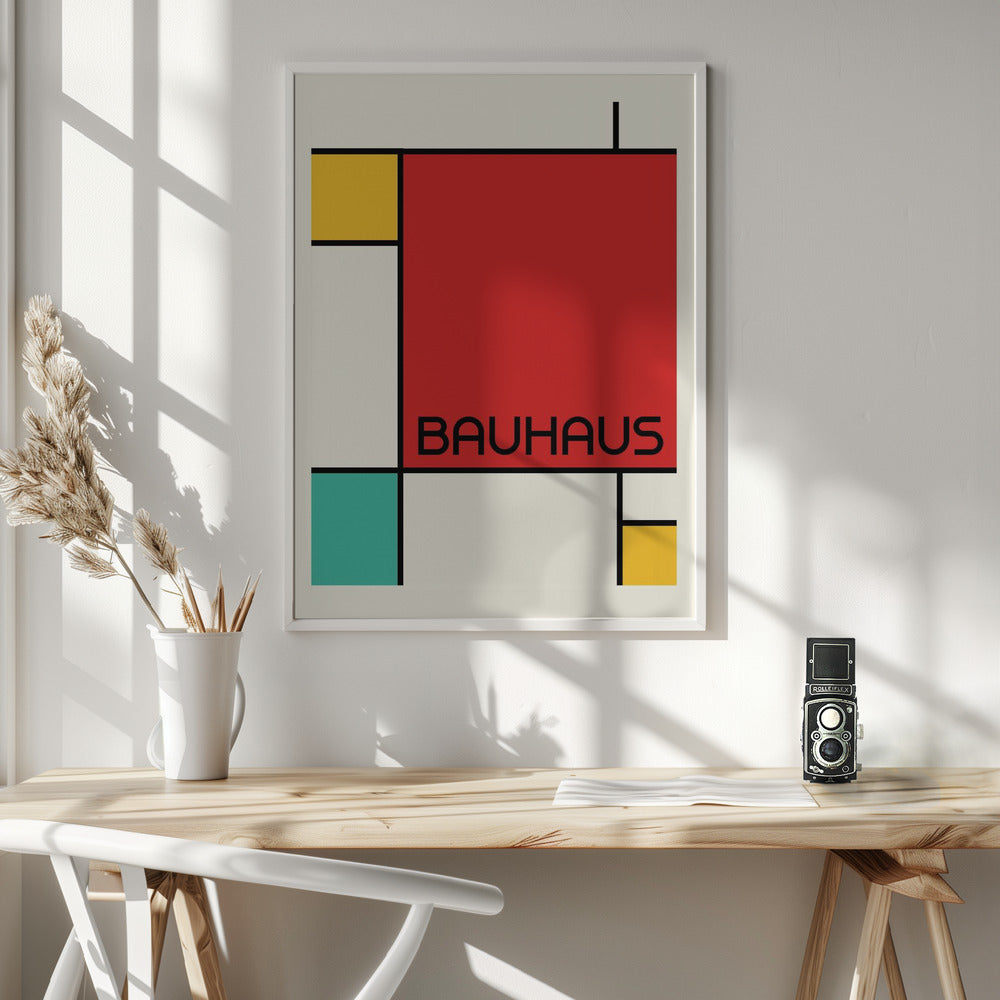 Bauhaus Geometric Design Retro Poster