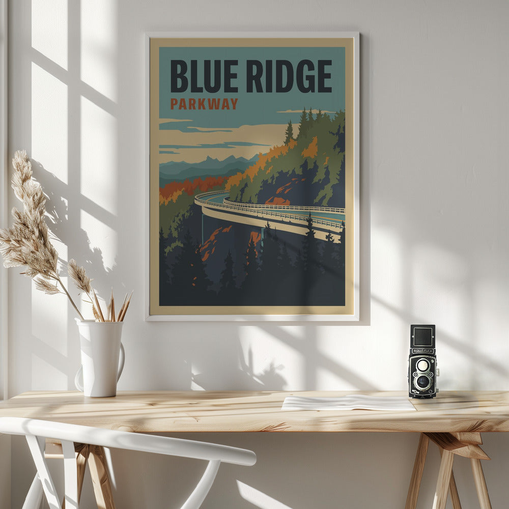 Blue Ridge Parkway Travel Print Poster