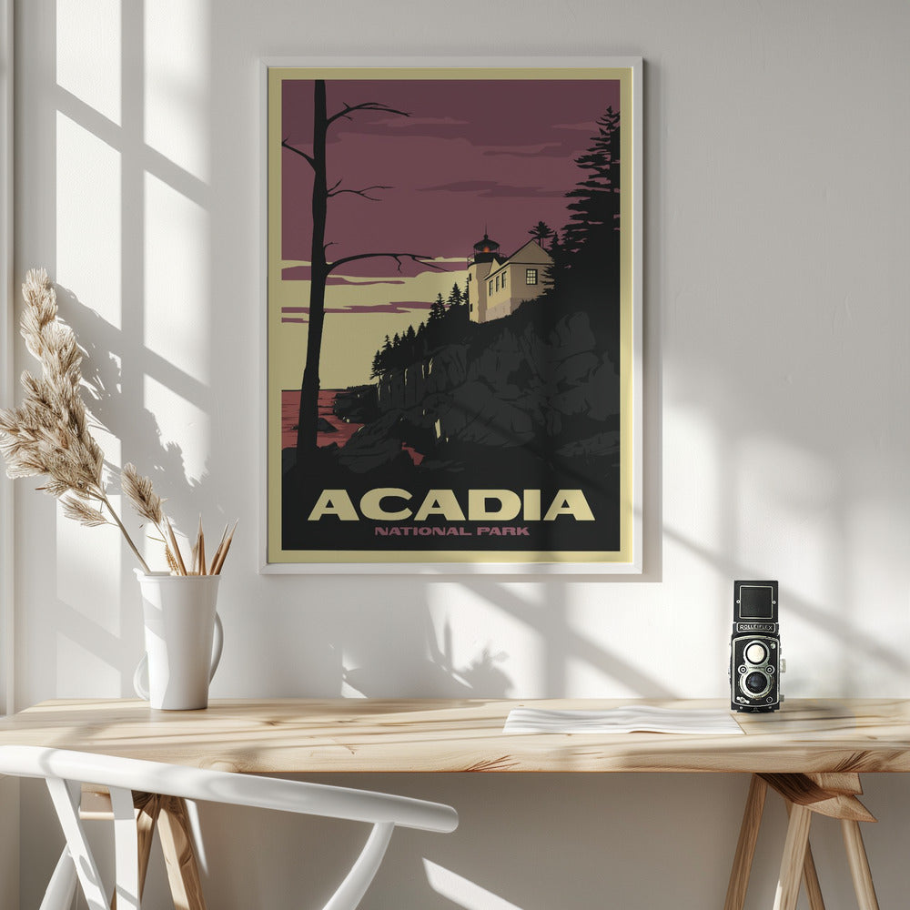 Acadia National Park Travel Print Poster