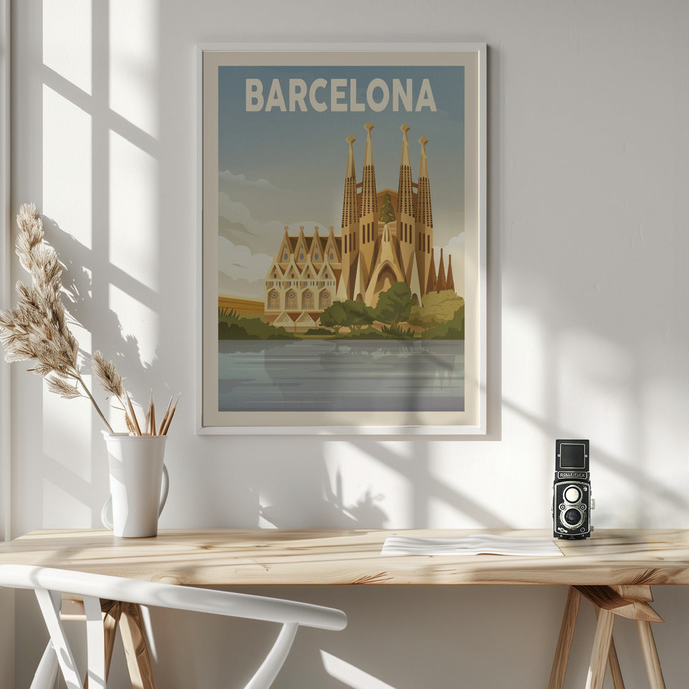 Barcelona Travel Print Poster