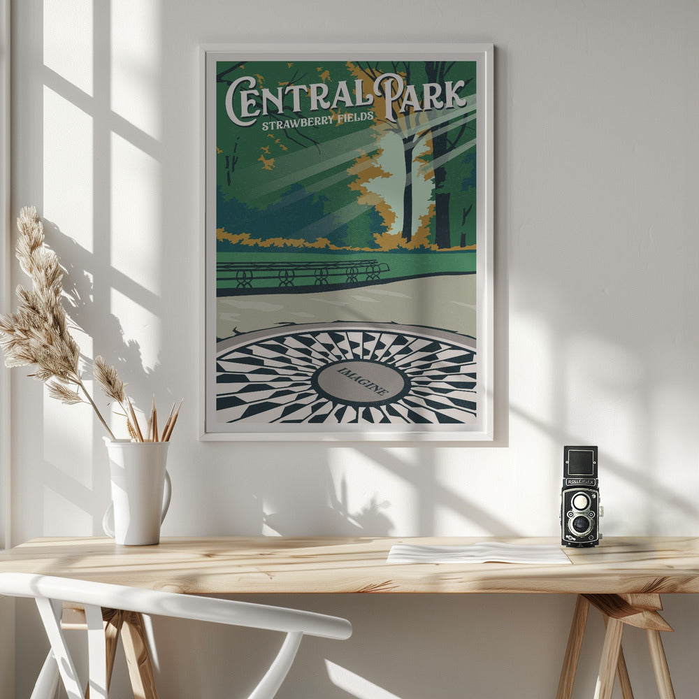 Central Park New York Travel Print Poster