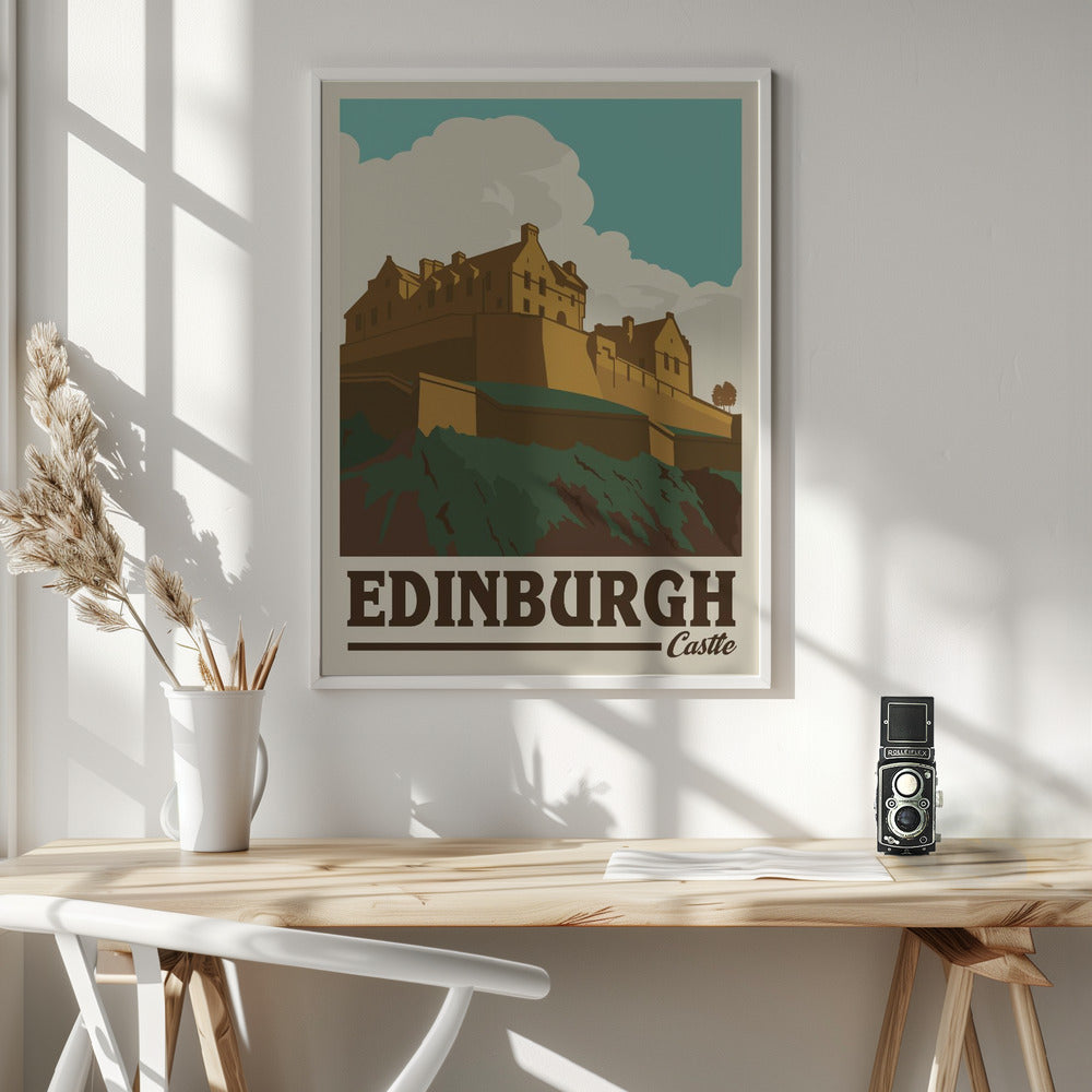 Edinburgh Castle Travel Print Poster