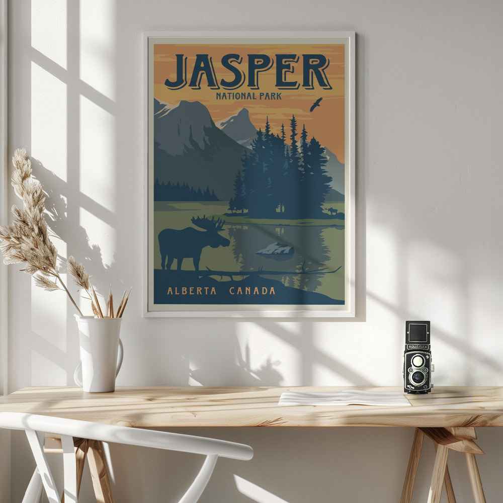 Jasper National Park Travel Print Poster