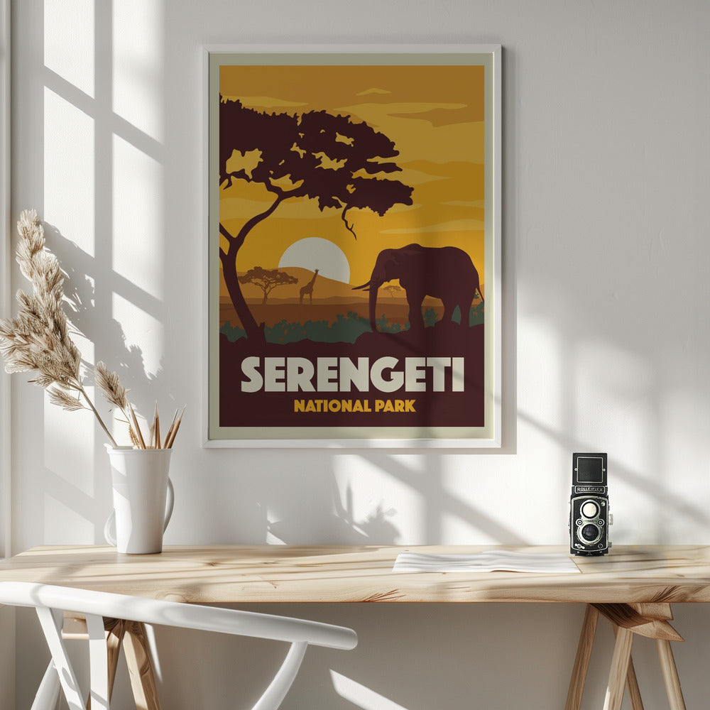 Serengeti National Park Travel Print Poster