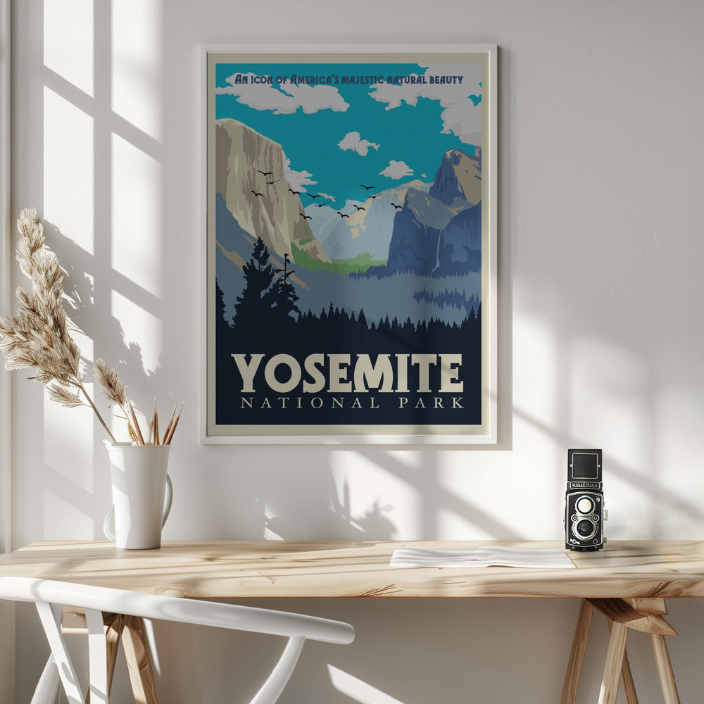 Yosemite National Park Travel Print Poster