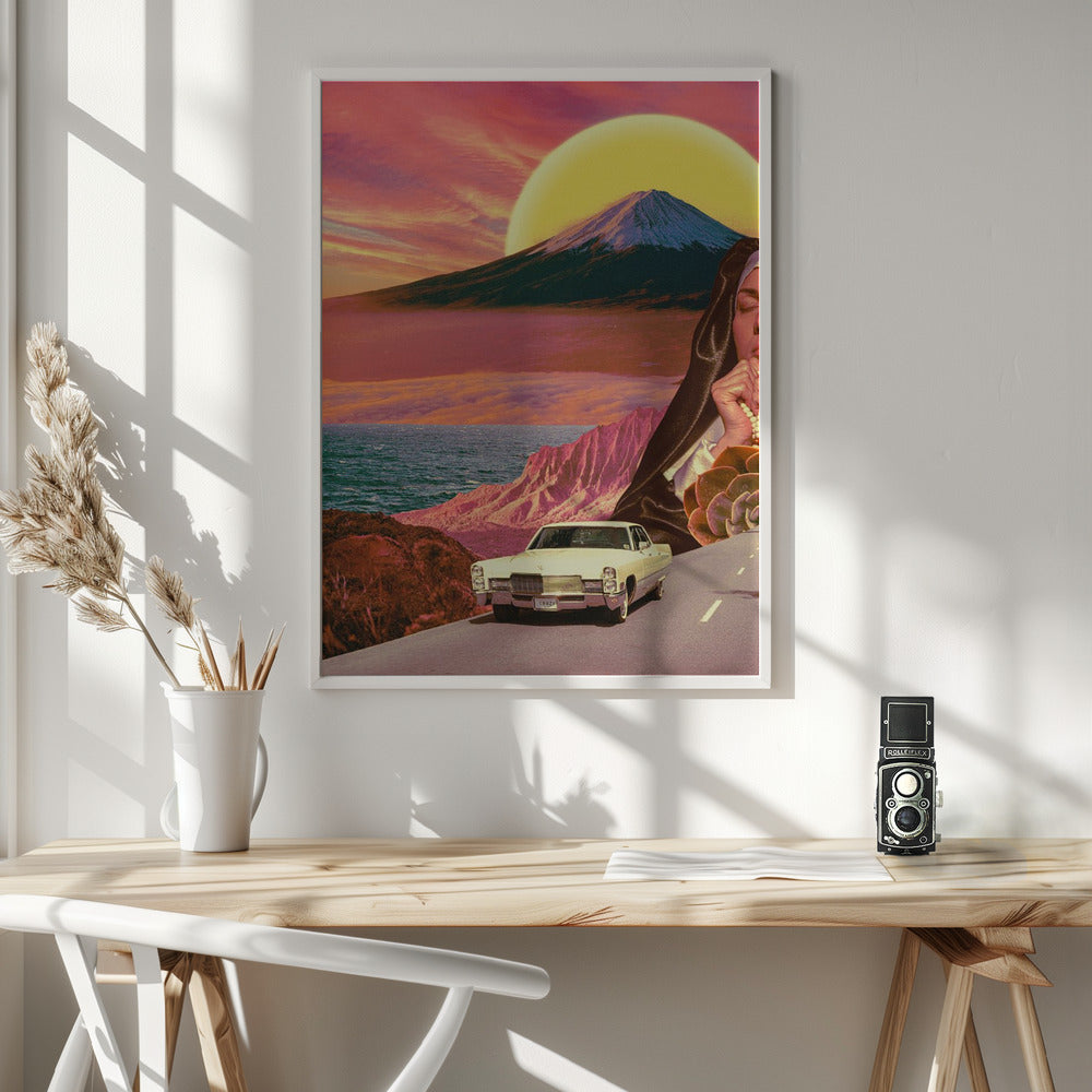 Retro Landscape Collage Poster