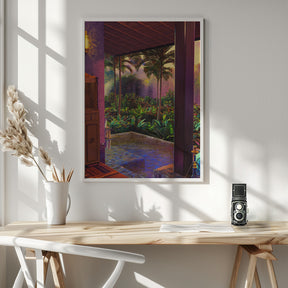 Rainforest Infinity Pool Art Print (a1) Poster