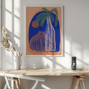 Sunset And Vases Poster