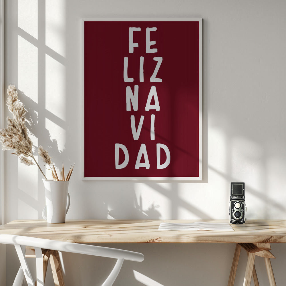 Simple feliz Navidad Poster