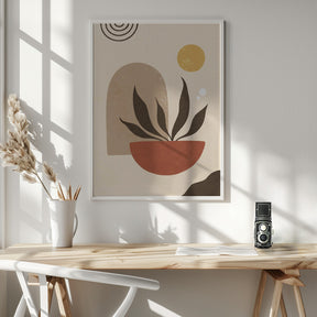 Abstract Boho Plants Under The Sun Poster