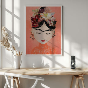 Frida (Peach) Poster