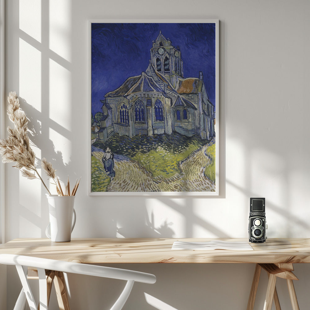 Vincent Van Gogh's the Church At Auvers (1890) Poster