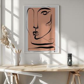 Le Visage (Peach) Poster