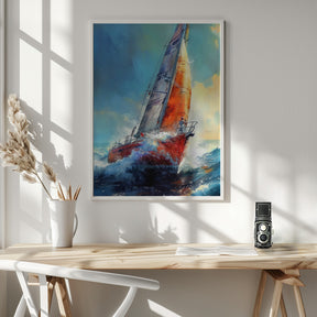 Yacht racing sport art 30 Poster