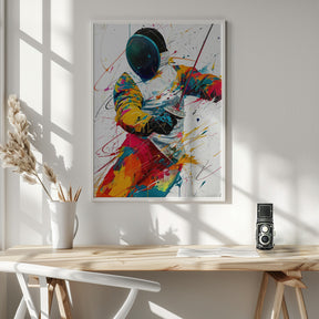 Fencing sport art #fencing #sport Poster