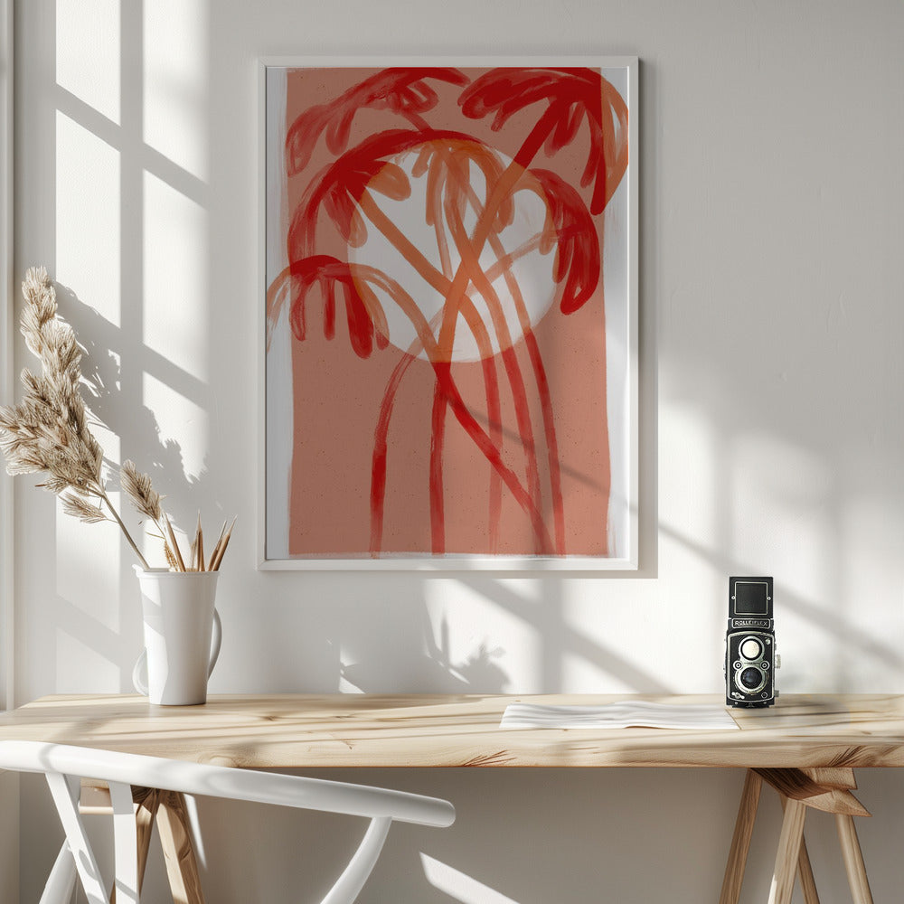 Palms At Sunset Poster