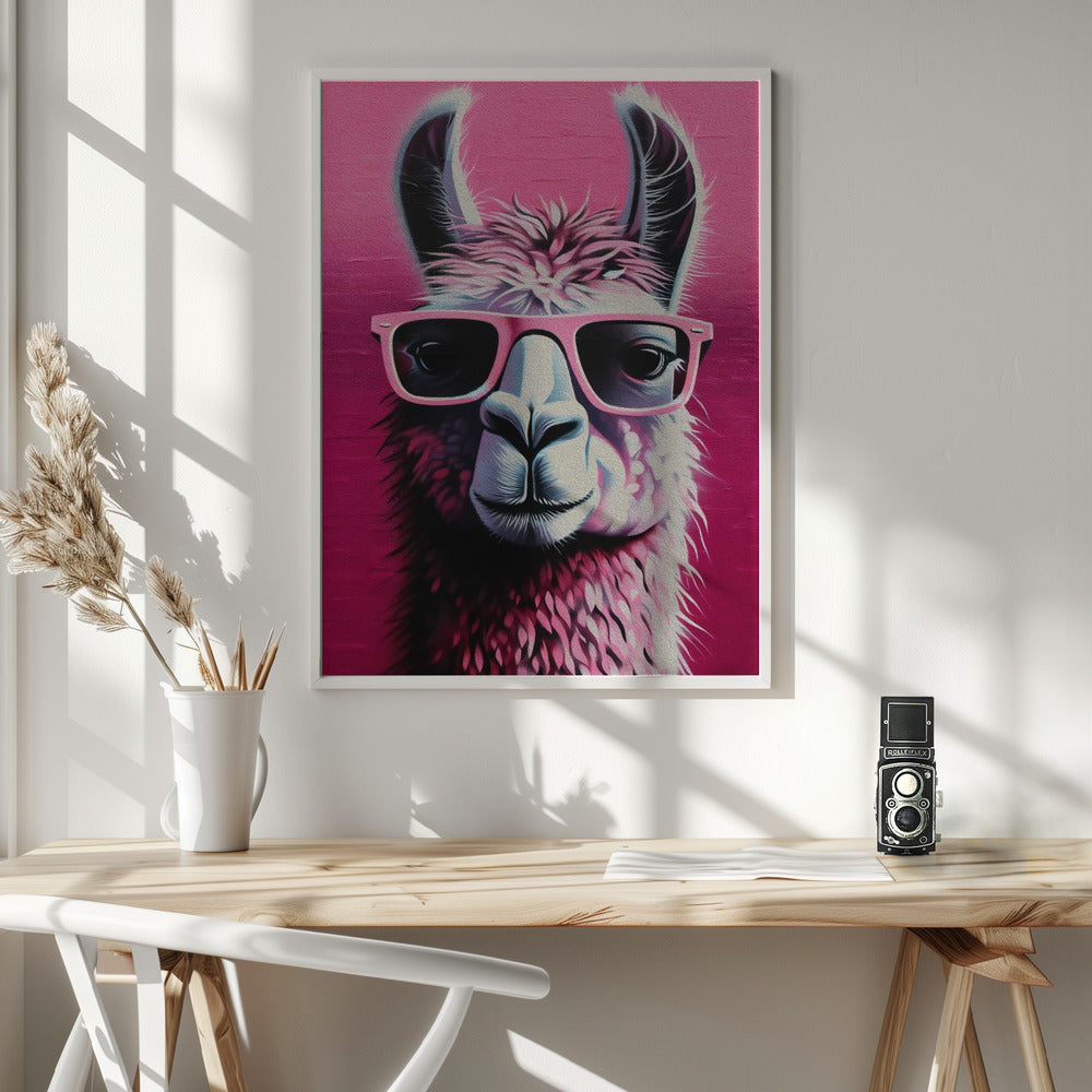 Pink Lama Poster