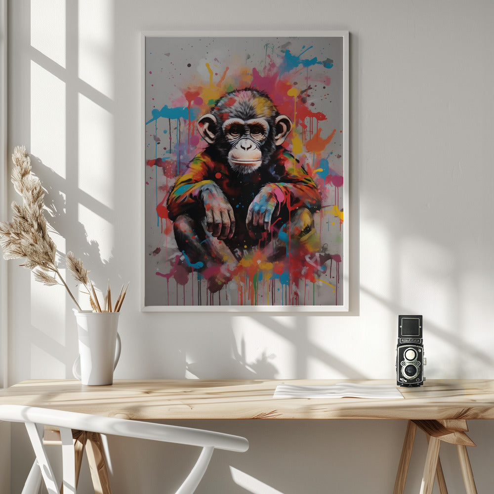 Monkey Pop Art Poster