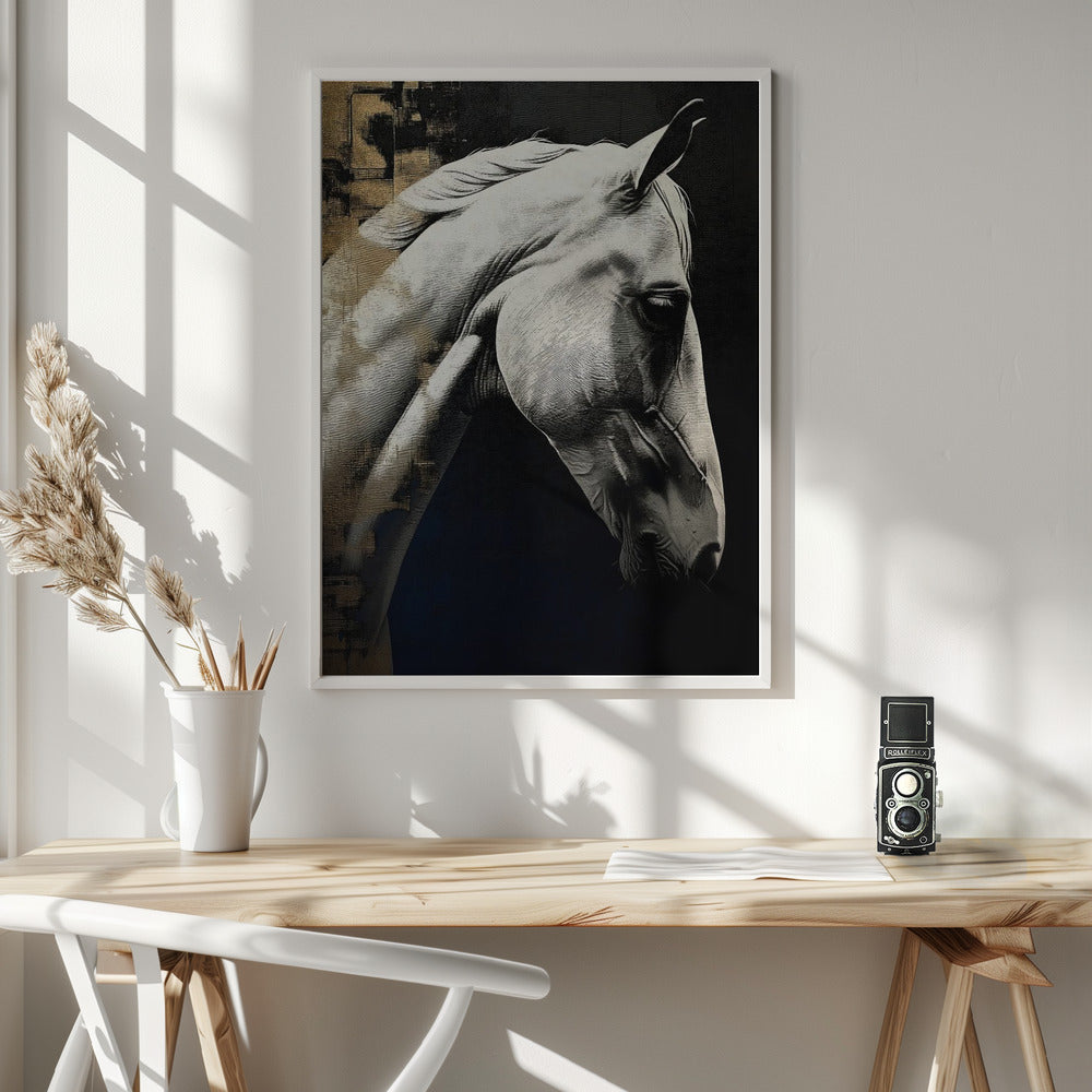 White horse Poster