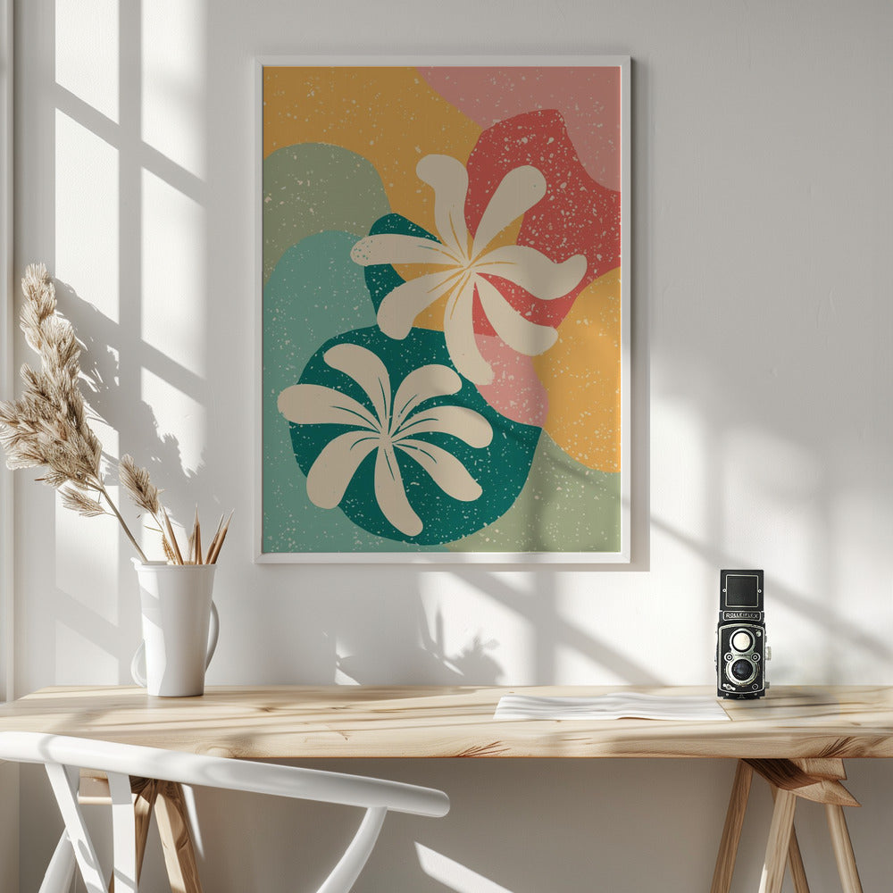 Abstract Flowers Poster