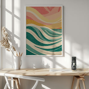 Abstract Sea Waves Poster