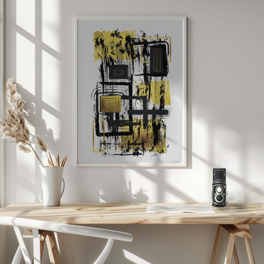 ABSTRACT ART Construction Plan Poster