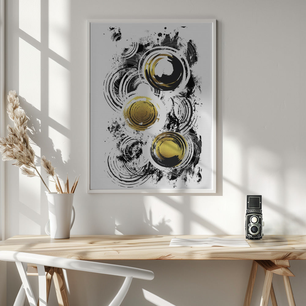 ABSTRACT ART Raving Circles Poster