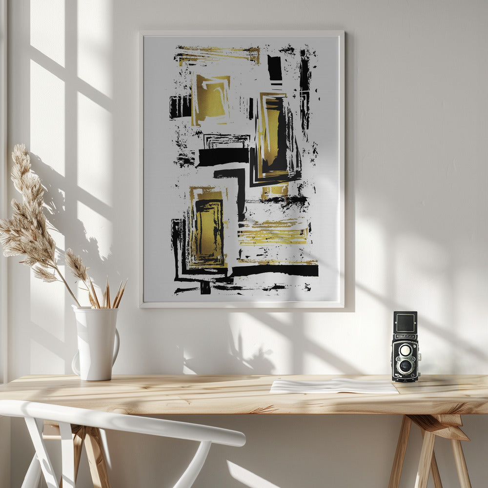 ABSTRACT ART Edgy Structures Poster