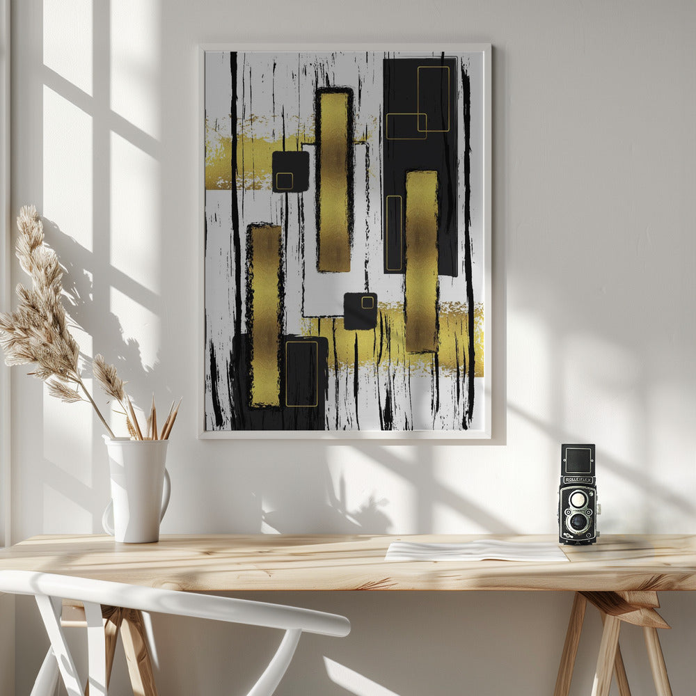 ABSTRACT ART Lively geometric fun Poster