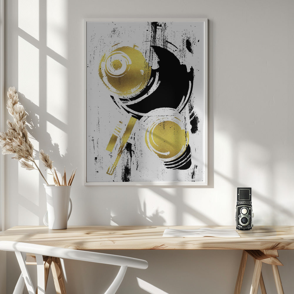 ABSTRACT ART Flying spheres Poster