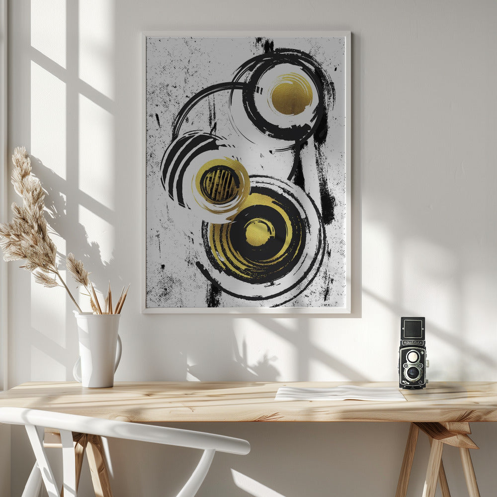 ABSTRACT ART Rotating circles Poster