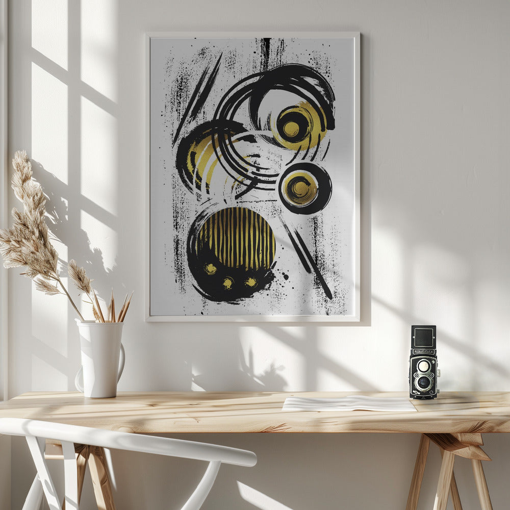 ABSTRACT ART Funky circles Poster