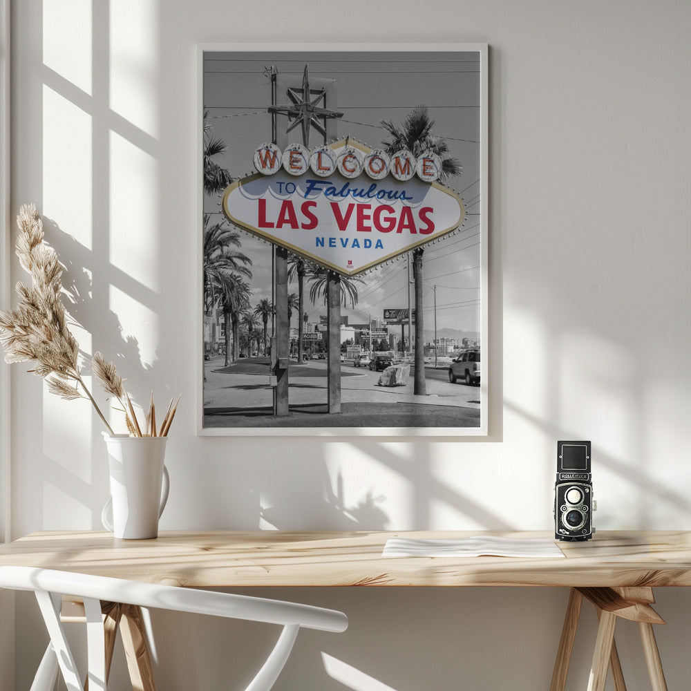 LAS VEGAS Sign - colorkey Poster