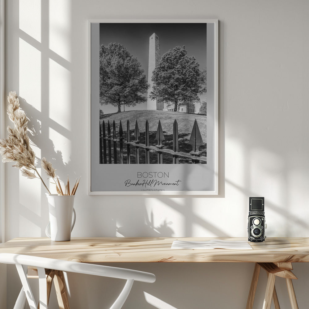 In focus: BOSTON Bunker Hill Monument Poster