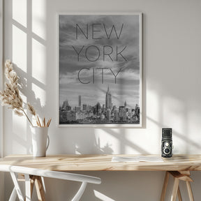 NYC Midtown Manhattan | Text &amp; Skyline Poster