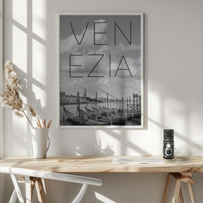 VENICE Grand Canal and St Mark&#039;s Campanile | Text &amp; Skyline Poster