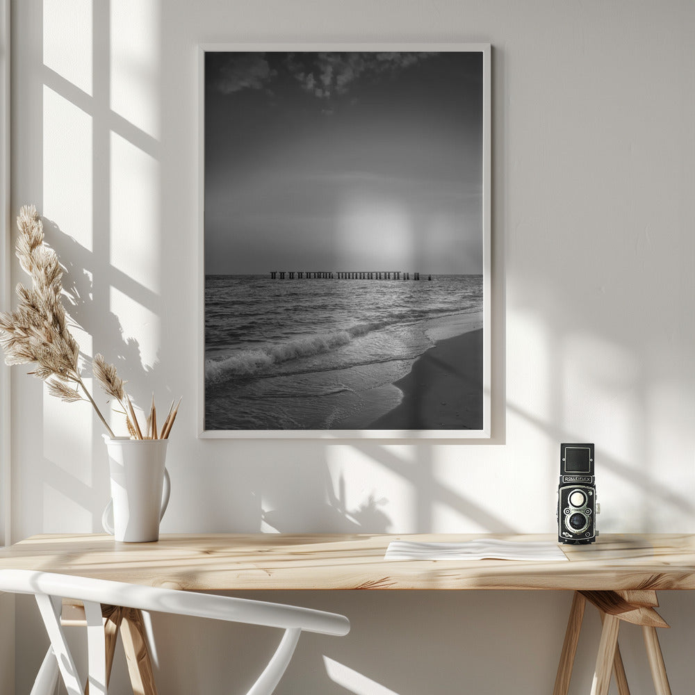 Gasparilla Island - Monochrome coastal impression Poster