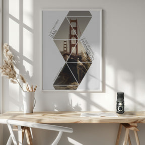 Coordinates SAN FRANCISCO Golden Gate Bridge Poster