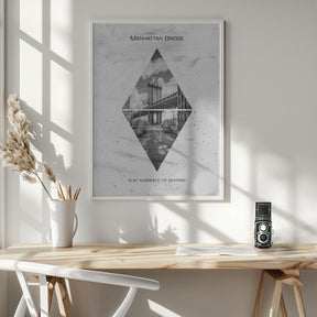 Coordinates NEW YORK CITY Manhattan Bridge Poster