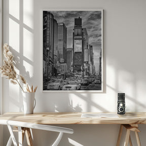 NEW YORK CITY Times Square - Monochrome Poster