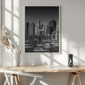 BOSTON Skyline North End &amp; Financial District Poster